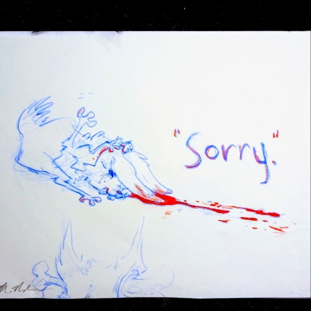 "Sorry" Original Pencil Drawing by Raven Molisee